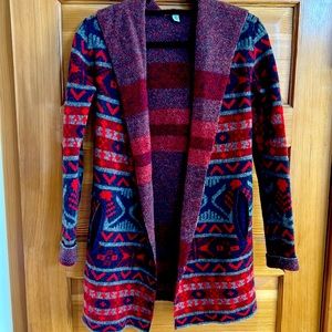 Toad and co, hooded, wool cardigan, size small